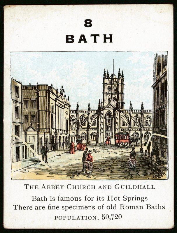 Badekar (farve litho) af English School