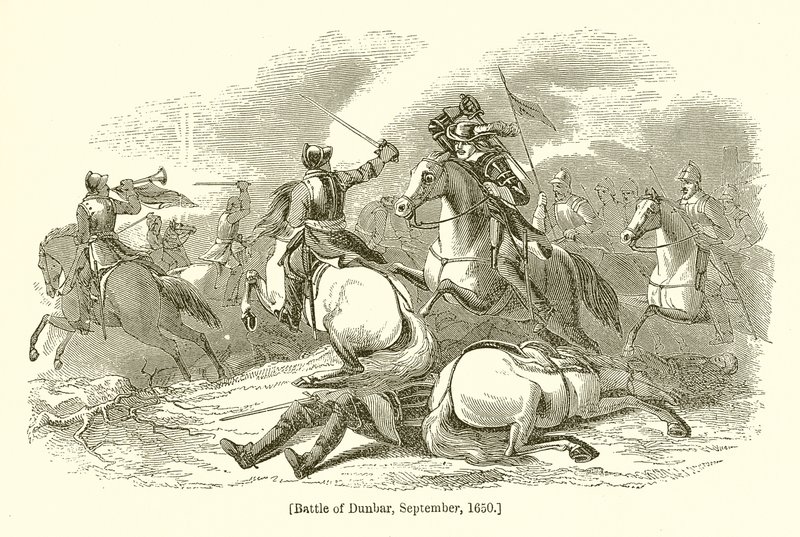 Slaget ved Dunbar, september 1650 af English School
