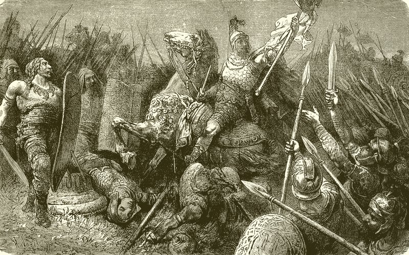 Belisarius leder den romerske hær mod goterne af English School