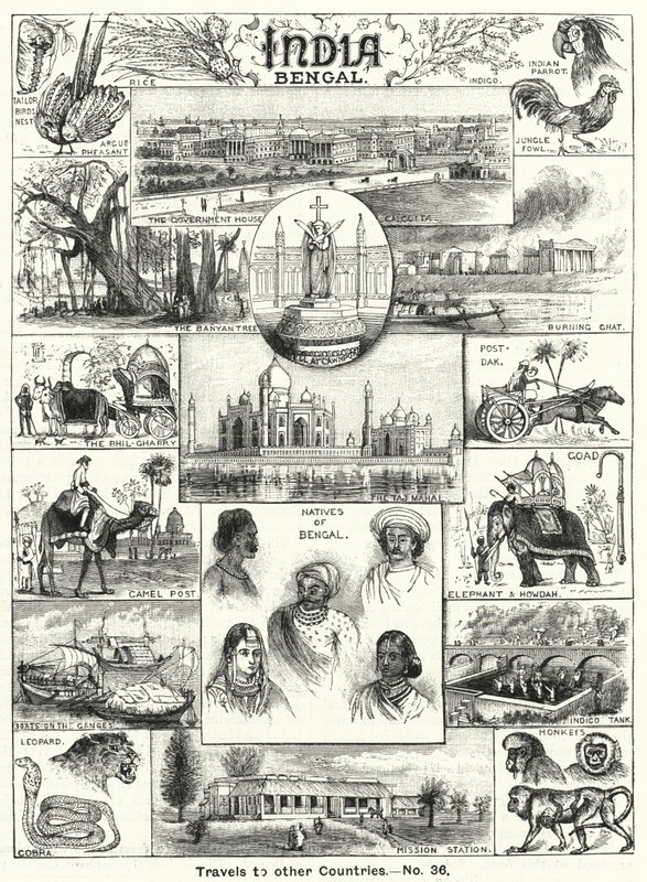 Bengal, Indien (gravering) af English School