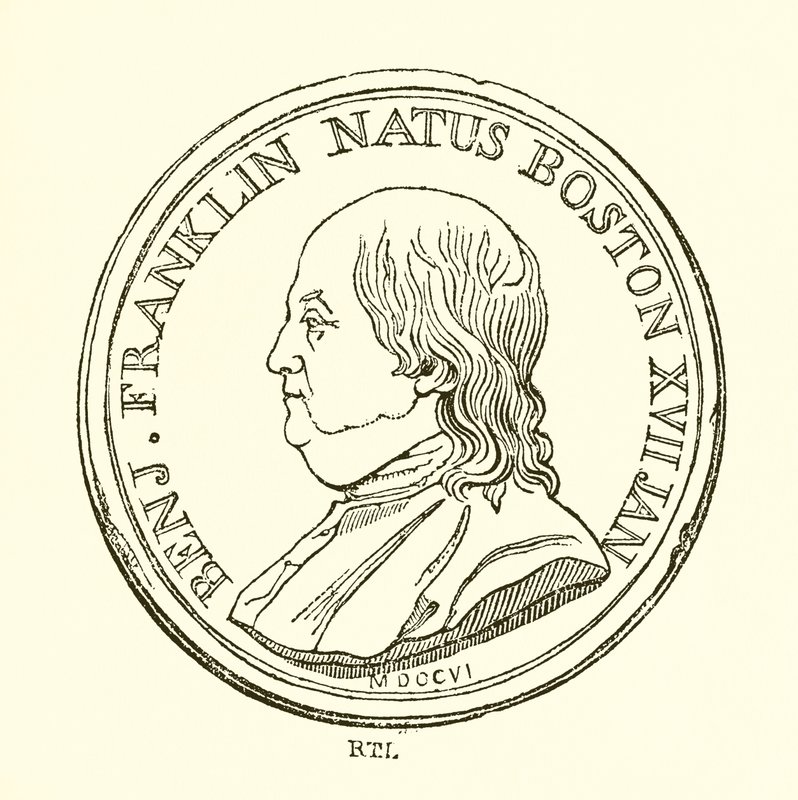 Benjamin Franklin af English School