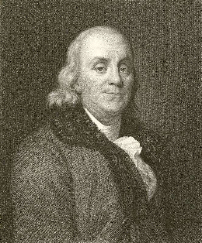 Benjamin Franklin af English School