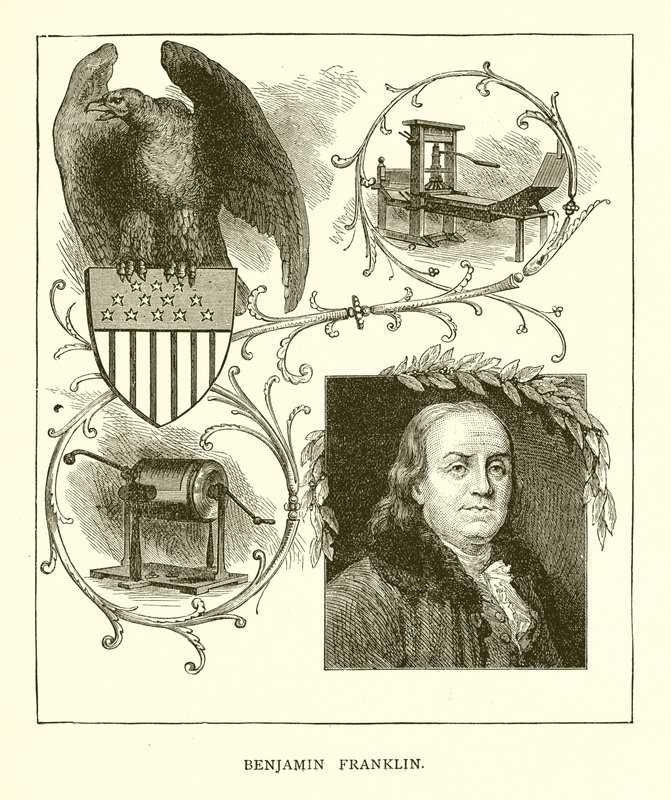 Benjamin Franklin af English School