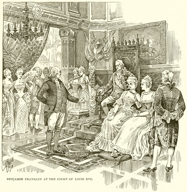 Benjamin Franklin ved Louis XVI