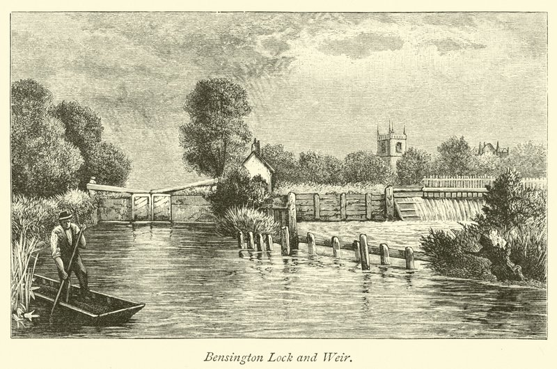 Bensington Lock and Weir af English School