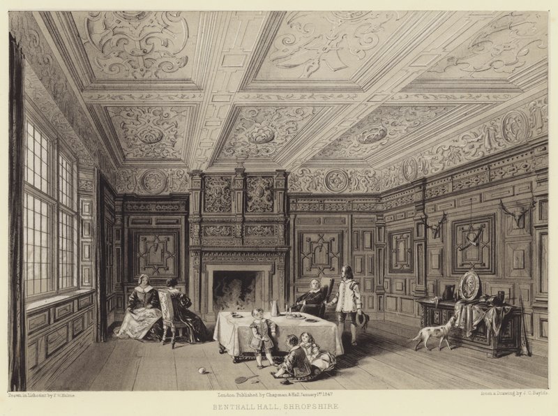 Benthall Hall, Shropshire (gravering) af English School