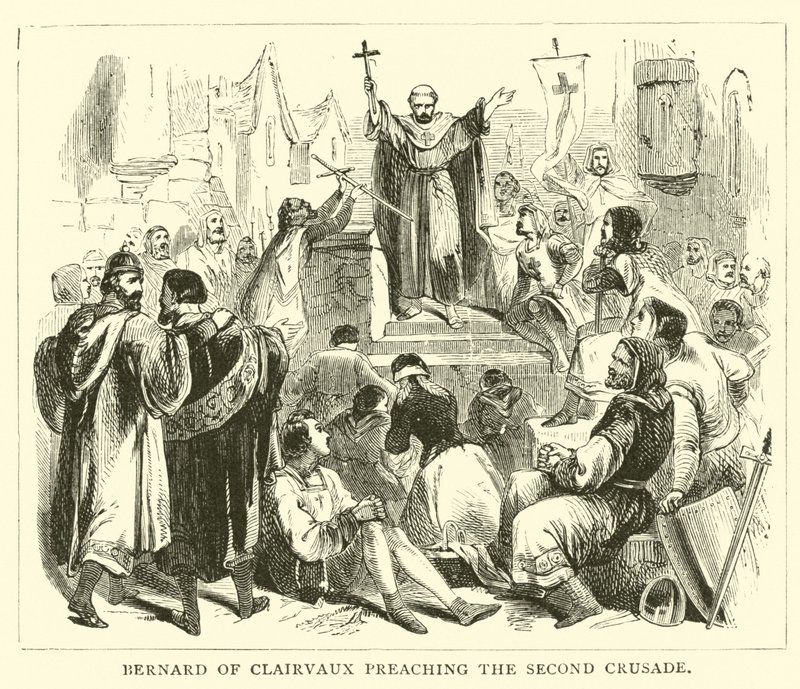 Bernard af Clairvaux prædiker det andet korstog af English School