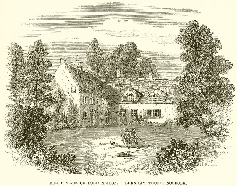 Lord Nelsons fødested. Burnham Thorp, Norfolk af English School