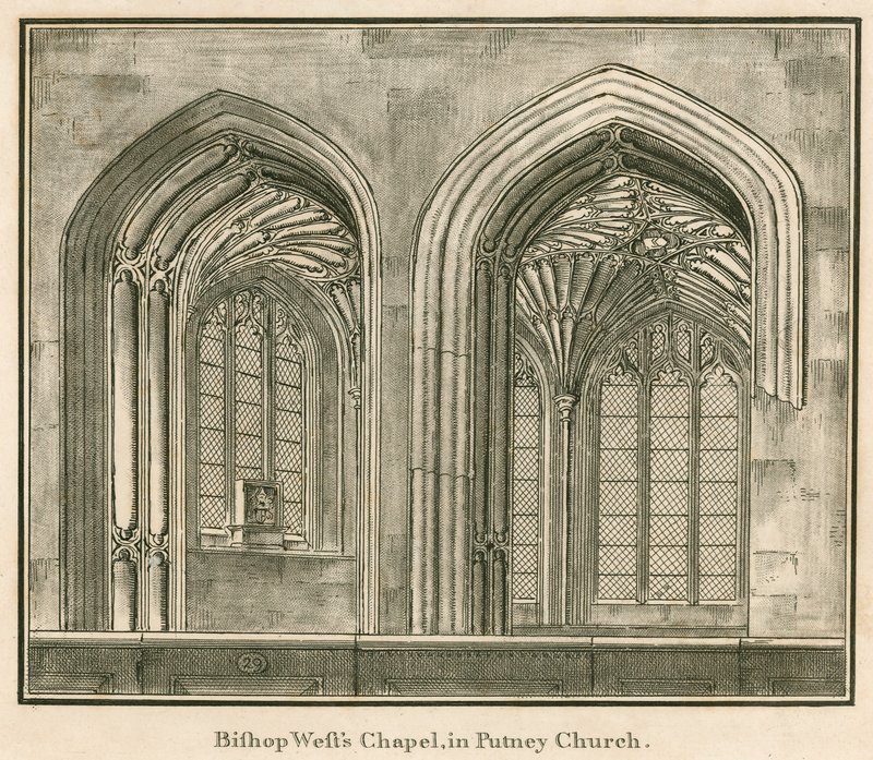 Bishop Wests Chapel, Putney Church, London af English School