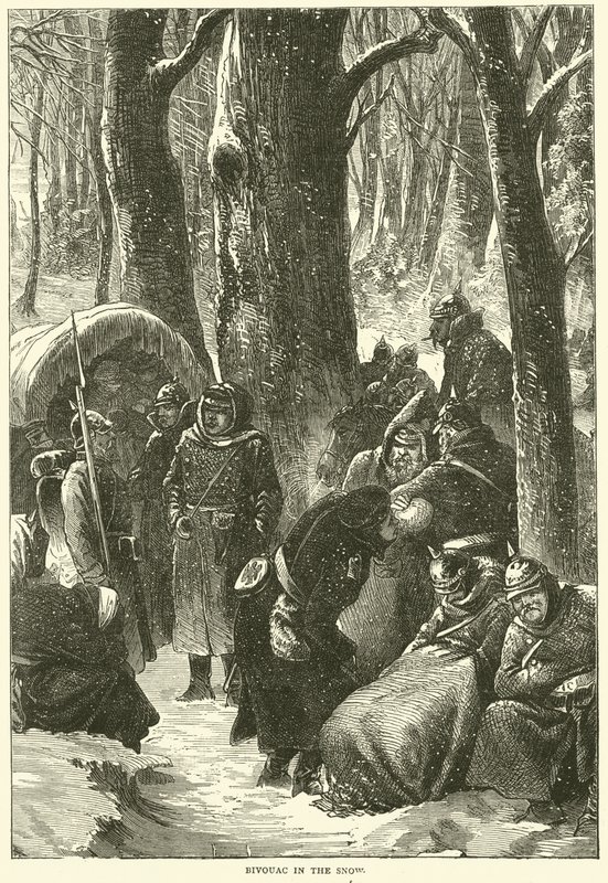 Bivuak i sneen, november 1870 af English School