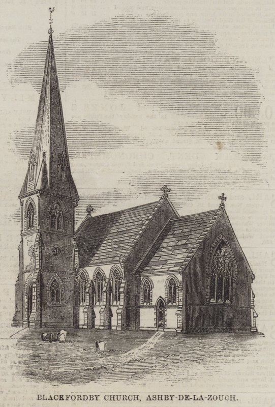 Blackfordby Church, Ashby-de-la-Zouch (gravering) af English School