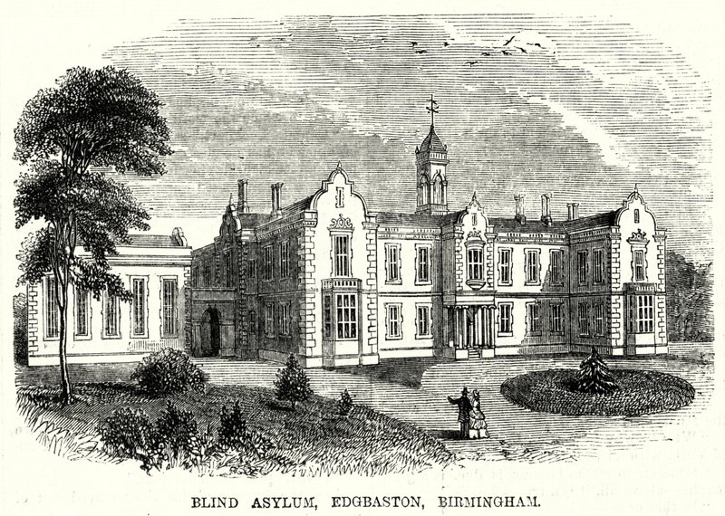 Blind Asylum, Edgbaston, Birmingham (gravering) af English School