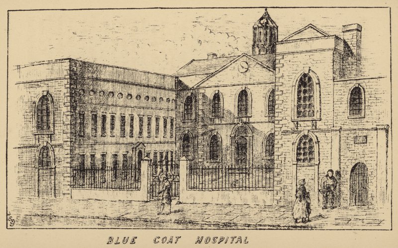 Blue Coat Hospital (gravering) af English School