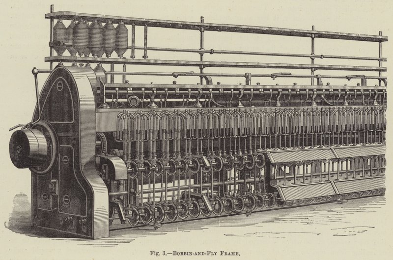 Spole-og-flue-ramme (gravering) af English School