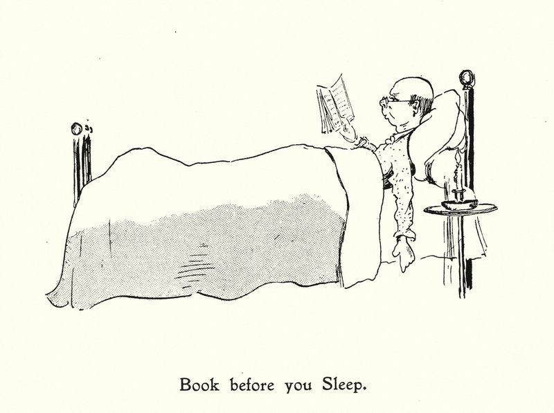 Book Before You Sleep; Look Before You Leap (litografi) af English School