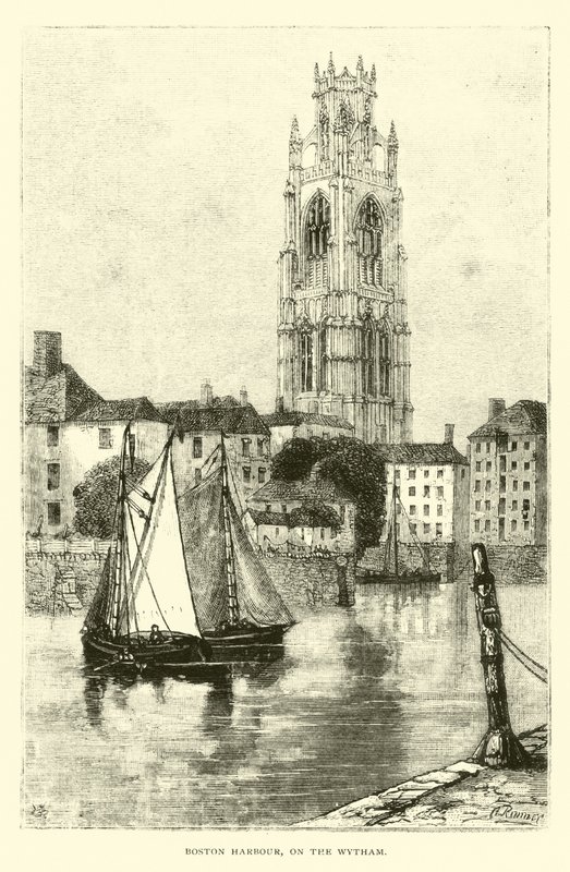 Boston Harbour, på Wytham af English School