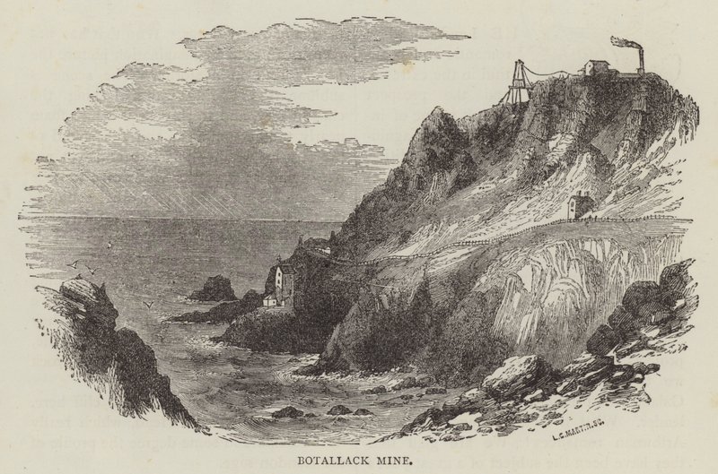 Botallack Mine (gravering) af English School