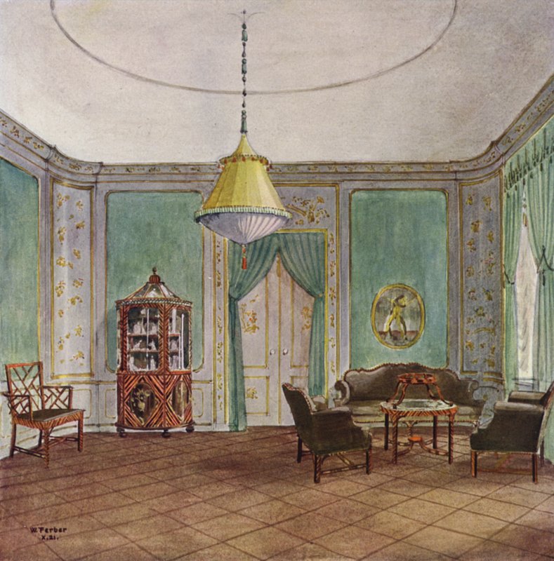 Boudoir (farve litho) af English School