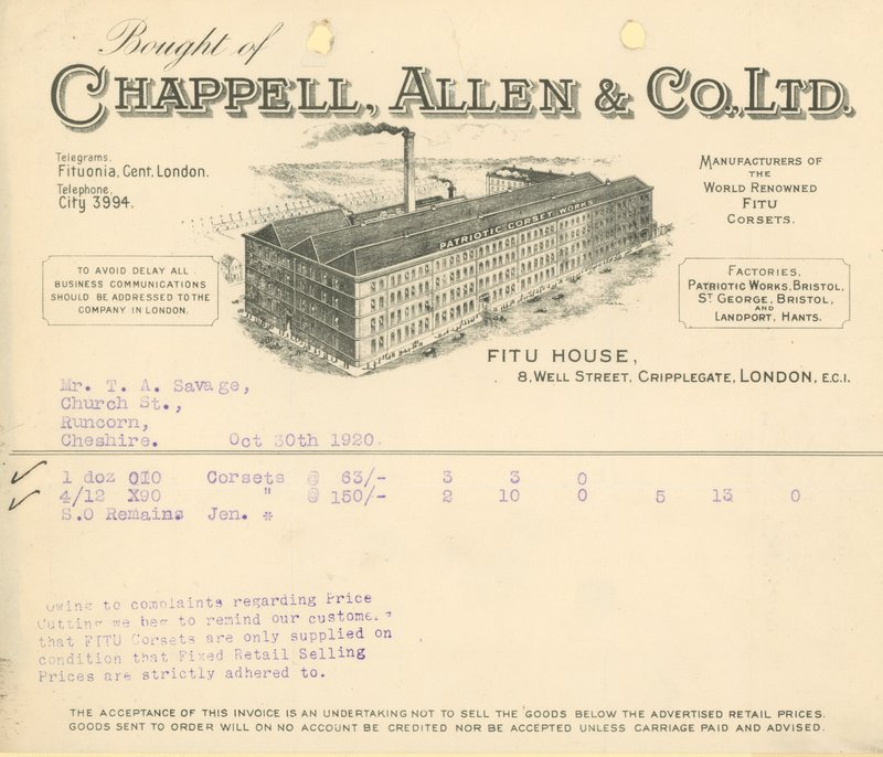 Købt af Chappell Allen & Co Ltd af English School
