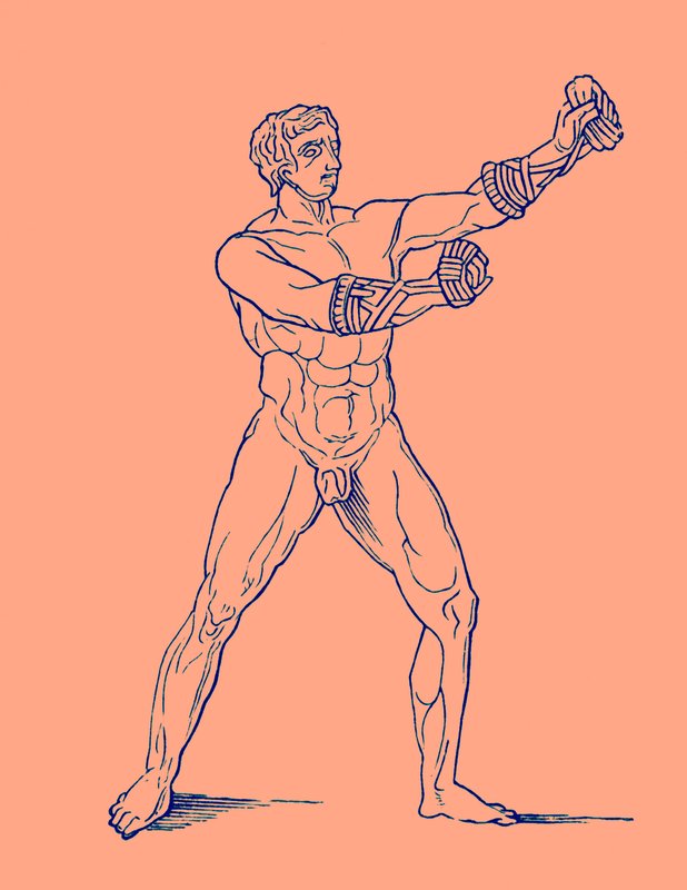 Boxer, illustration til Olympia af Adolf Boetticher, 1886 (digitalt forbedret billede) af English School