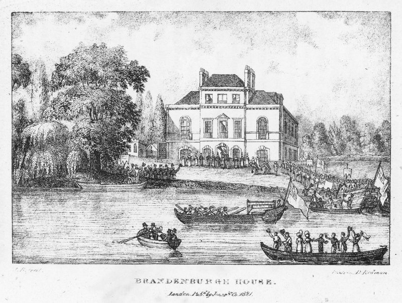 Brandenburgh House, London (gravering) af English School