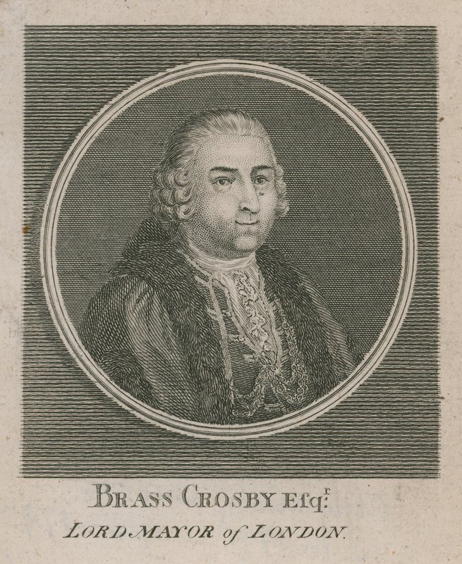 Brass Crosby, overborgmester i London 1765 af English School