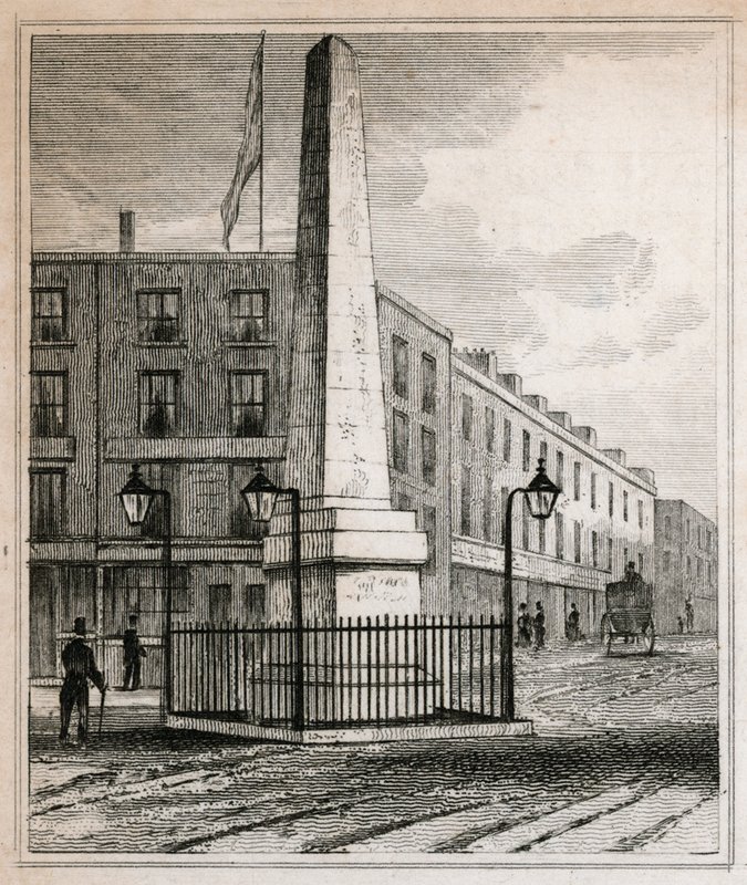 Messing Crosbys Obelisk af English School