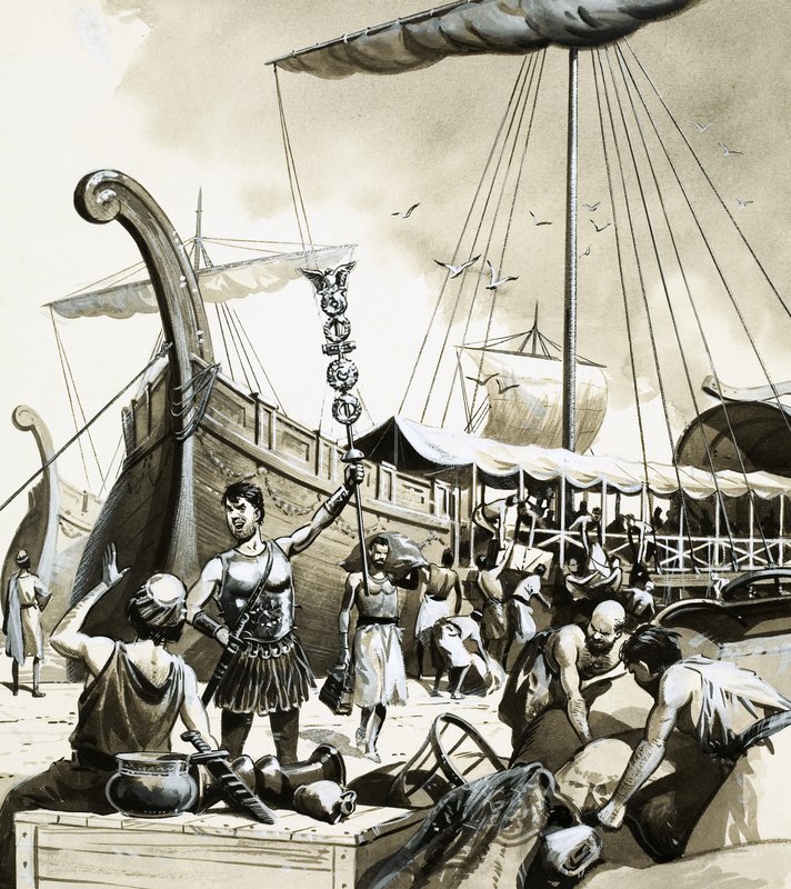 Brød og Cirkus. Et vandalskib stuver bytte af English School
