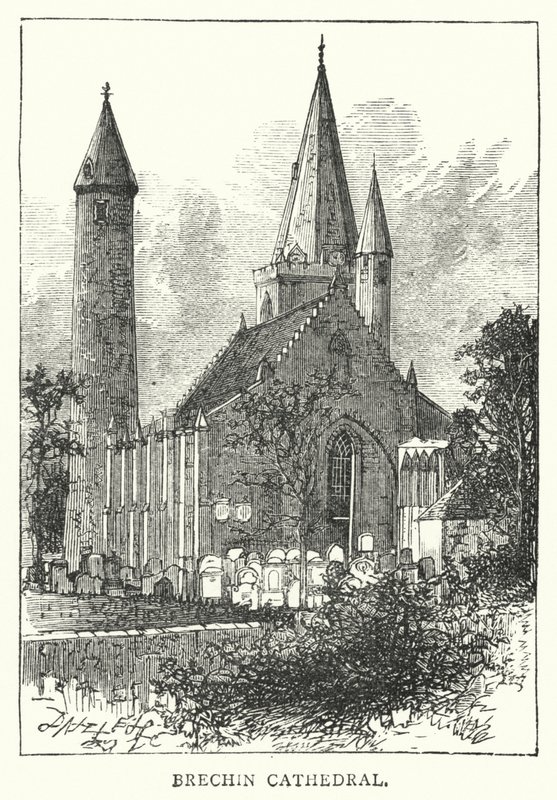 Brechin-katedralen (gravering) af English School