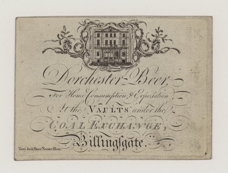 Brewer, Dorchester Beer, handelskort af English School