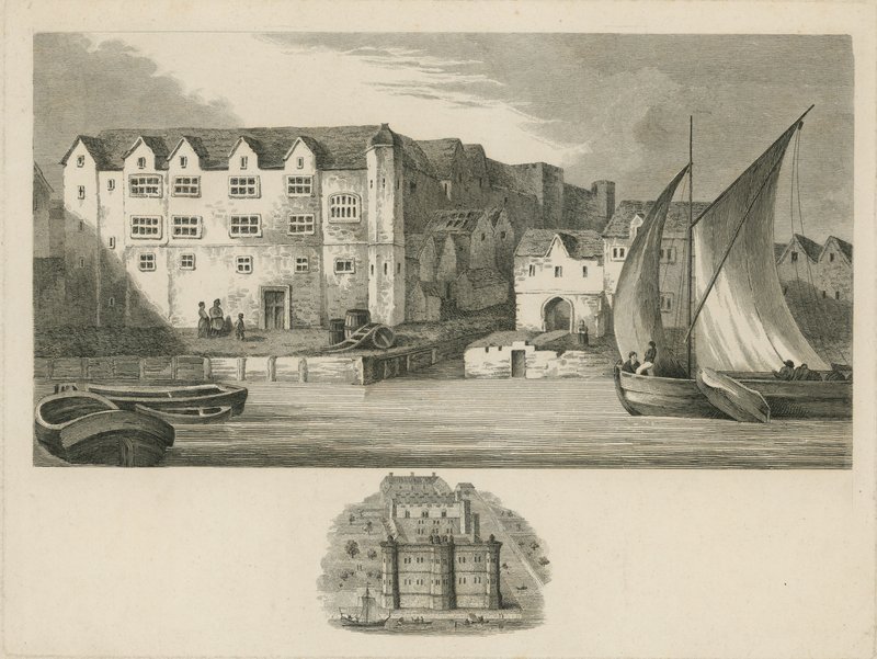 Bridewell Palace ved bredden af Themsen af English School