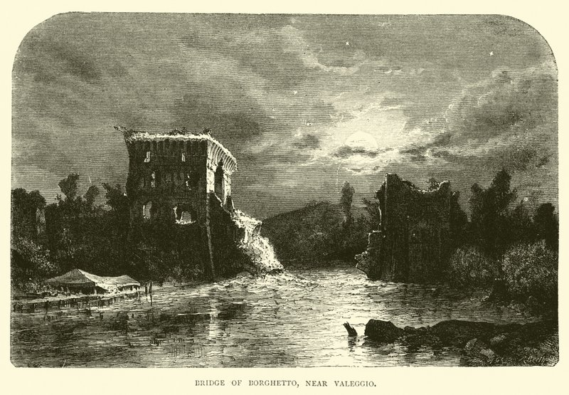Bridge of Borghetto, near Valeggio  af English School