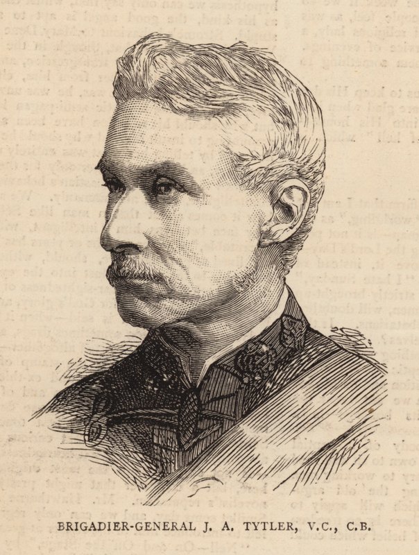 Brigadegeneral JA Tytler, VC, CB (gravering) af English School