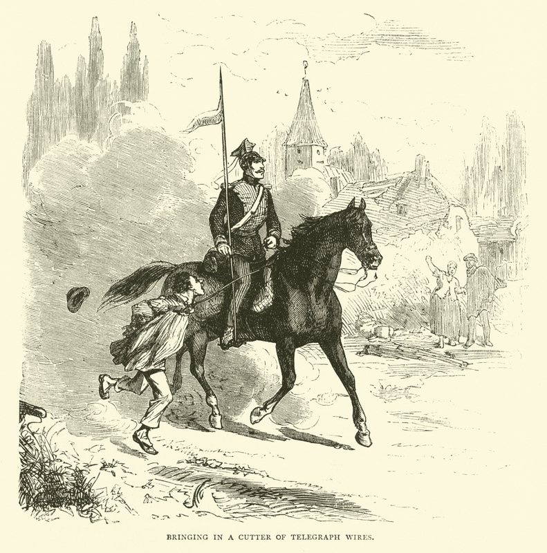 Indbringelse af en kutter af telegrafledninger, september 1870 af English School