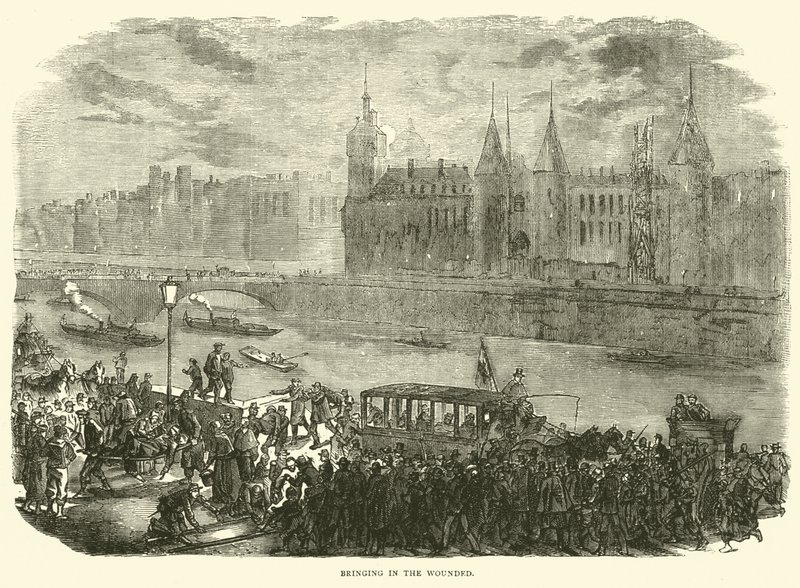 Indbringelse af sårede, november 1870 af English School