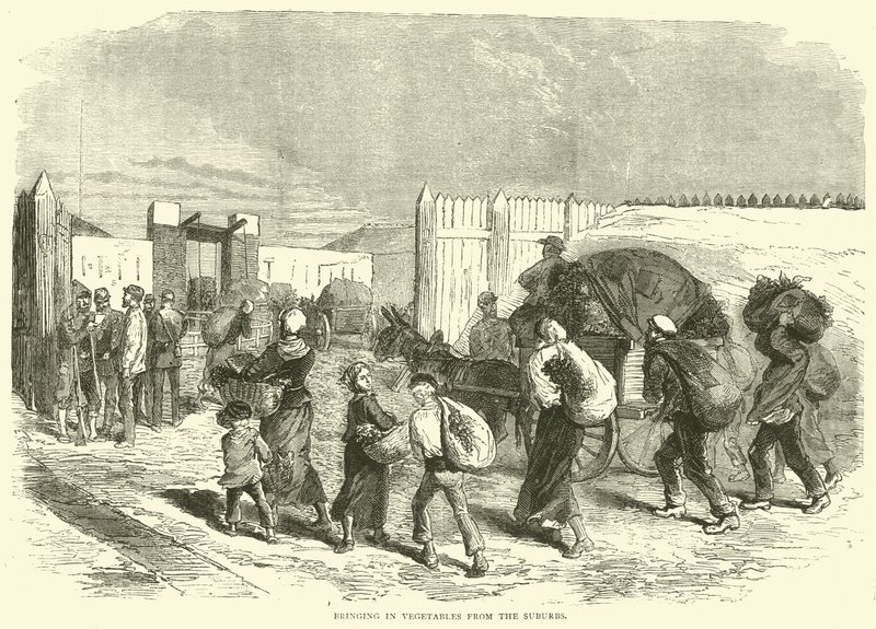 Indbringelse af grøntsager fra forstæderne, oktober 1870 af English School