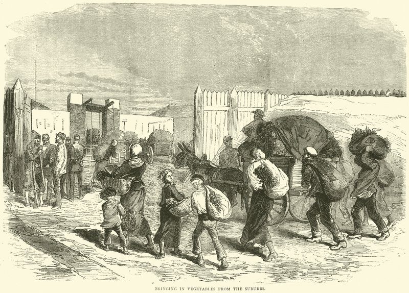 Indbringelse af grøntsager fra forstæderne, oktober 1870 af English School