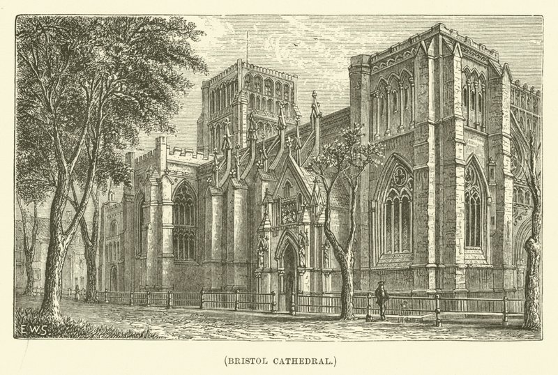 Bristols katedral (gravering) af English School