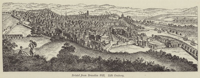 Bristol fra Brandon Hill af English School
