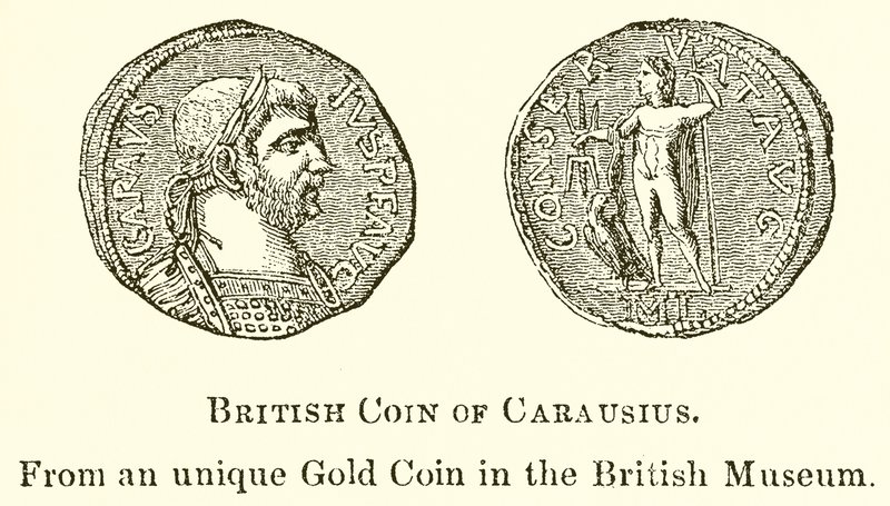 Britisk mønt af Carausius af English School