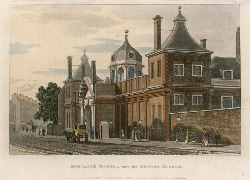 British Museum i Montague House af English School