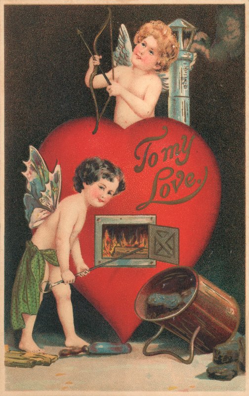 Britisk Valentines kort af English School