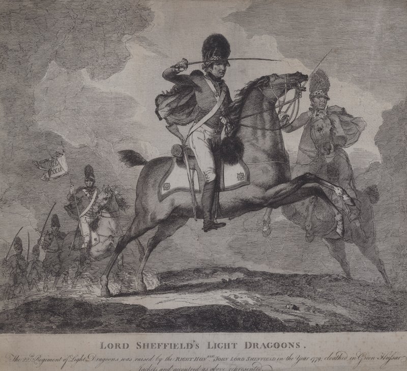 Britiske soldater fra Lord Sheffields 22. lette dragoner af English School