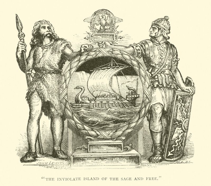 Brite og romerske, Storbritannien, The Inviolate Island of the Sage og Free (gravering) af English School