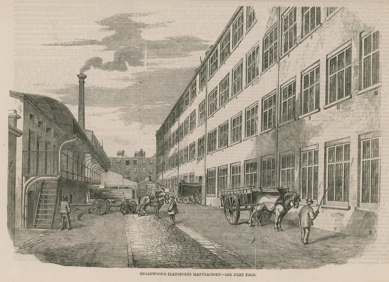 Broadwoods Pianoforte Manufactory af English School