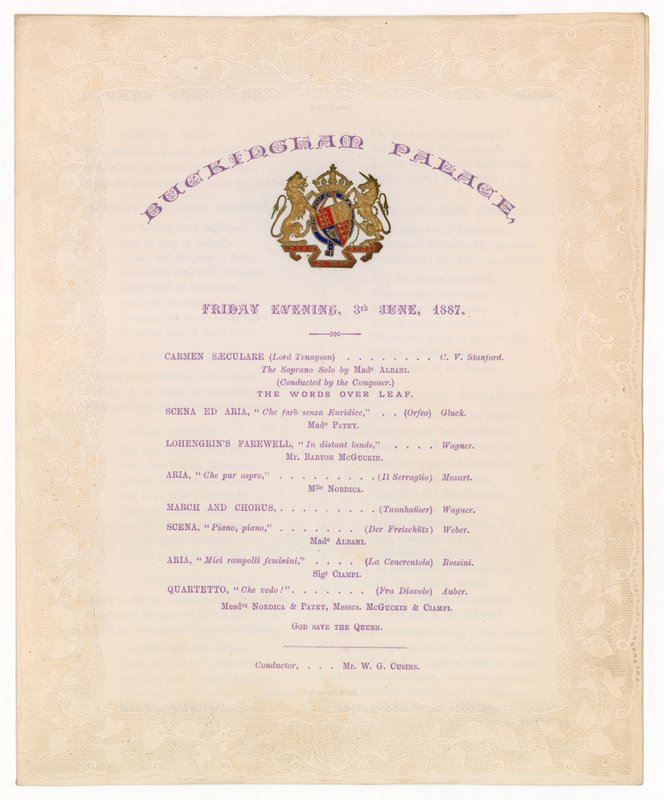 Buckingham Palace-koncert, 3. juni 1887 af English School