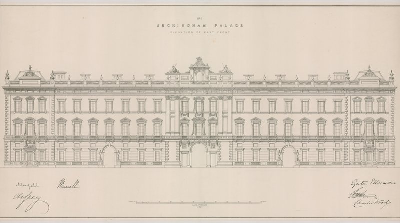 Buckingham Palace, Elevation of East Front af English School