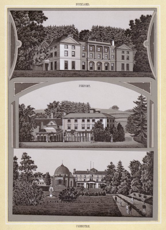 Buckland; Penpont; Pennoyre (litho) af English School