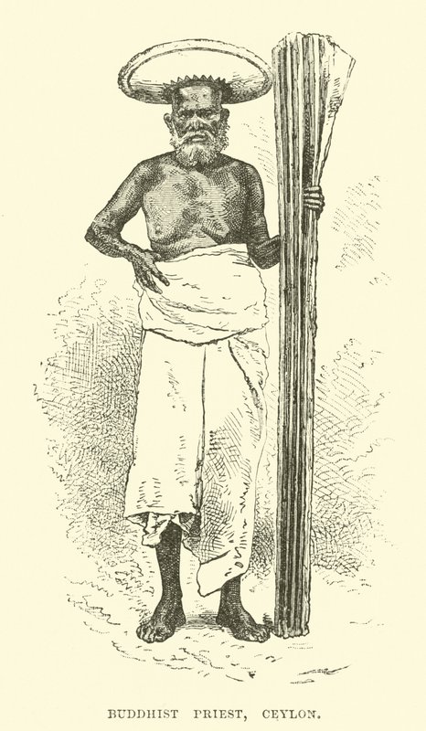 Buddhist Priest, Ceylon  af English School