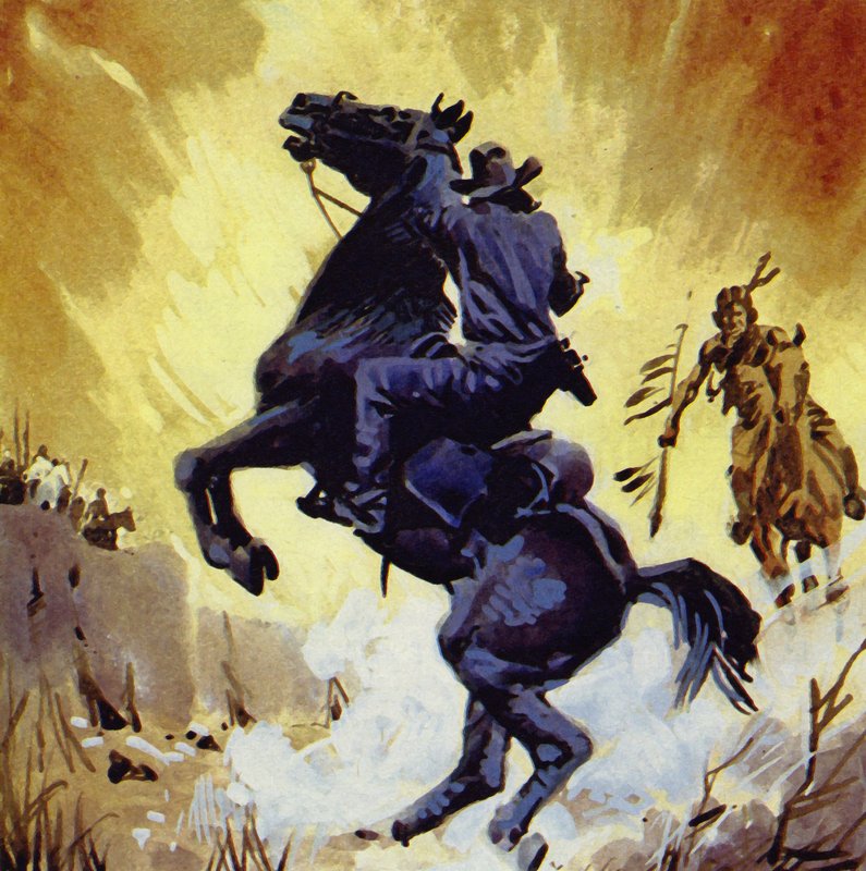 Buffalo Bill kæmpede imod Yellow Hand, leder af Cheyennerne af English School